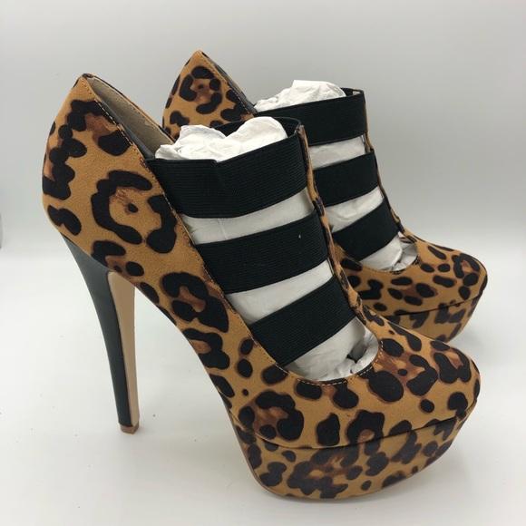 Anne Michelle | Leopard Print Platform Heels - Picture 4 of 7